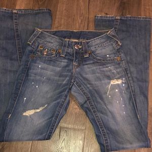 True religion ripped jeans size 25